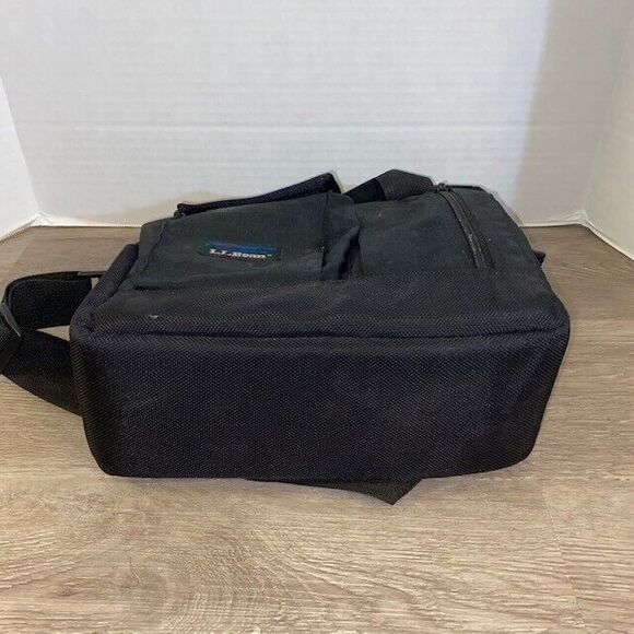 Vintage LL Bean Camera Shoulder Bag Made in USA Shoulder Strap Pockets Black - Picture 6 of 6